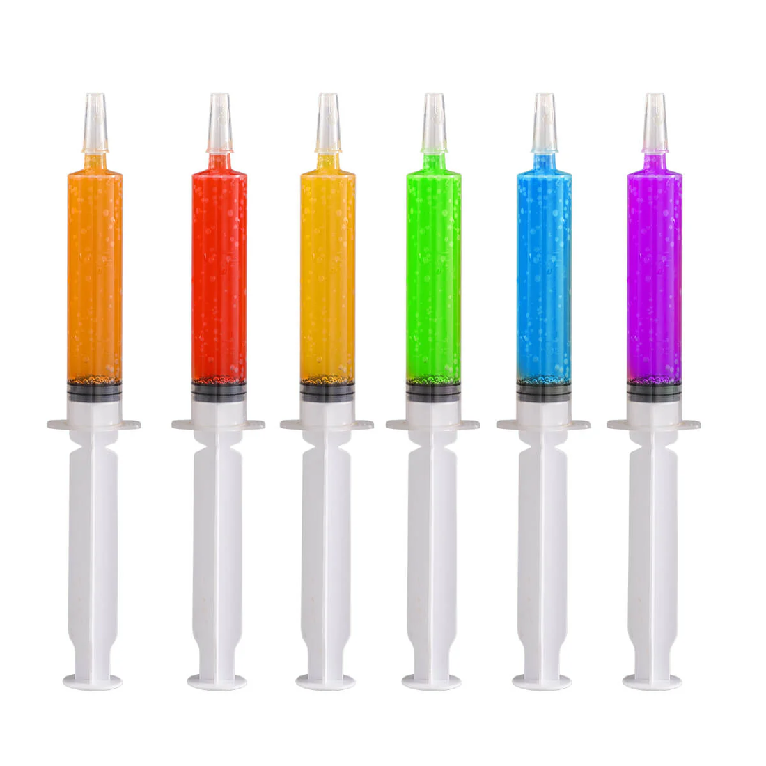Jolly Chef blog cover from September 2024 six syringe-shaped containers filled with vibrant liquids are neatly aligned against a white background.