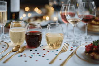 Plastic Stemless Wine Glasses Bulk or Glass Which Shines at Parties - JOLLYCHEF