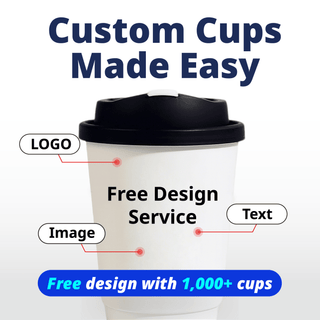 Personalized Custom Cups with Lids (8oz / 12oz / 14oz) - Bussiness & Commercial - Jolly Chef - JOLLYCHEF