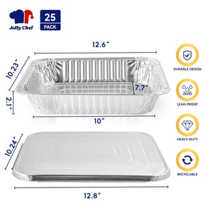 9×13in Aluminum Disposable Table Foil Pans - Home & Parties - Jolly Chef