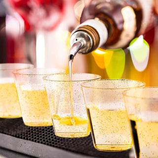 12oz/ 14oz Gold Glitter Plastic Beer Cups - Party & Wedding - Jolly Chef - JOLLYCHEF