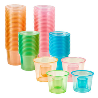 4.5oz Color Highly Durable Plastic Jager Bomb Cups - Vegas Bomb Drink & Party - Jolly Chef - JOLLYCHEF