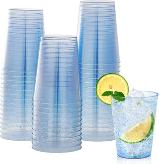 10oz Blue Standard PS Plastic Glitter Cups - Party & Wedding - Jolly Chef - JOLLYCHEF