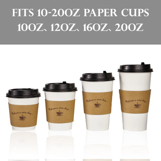 Pattern Kraft Paper Coffee Cup Sleeves for 10 oz - 20 oz Paper Cups - LITOPAK - JOLLYCHEF