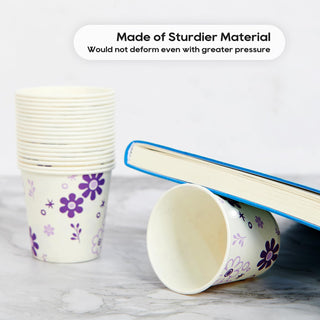 3oz Purple Floral Bathroom Cups - Party & Travel - JOLLY PARTY - JOLLYCHEF