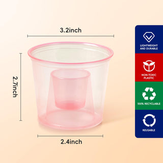 4.5oz Color Highly Durable Plastic Jager Bomb Cups - Vegas Bomb Drink & Party - Jolly Chef - JOLLYCHEF