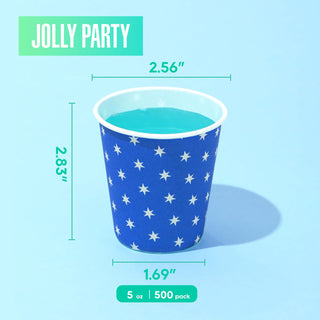 5oz Multicolor Pattern Bathroom Cups - Travel & Party - JOLLY PARTY - JOLLYCHEF