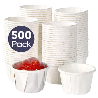 0.75oz/ 1oz Paper Dessert Cups - Sample Cups & Food Dessert Services - LITOPAK - JOLLYCHEF