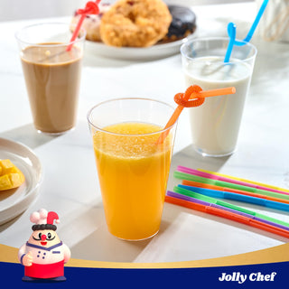 10.43 in Colorful Flexible Straws - Home Use & Juice Drinks - Jolly Chef - JOLLYCHEF