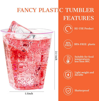 2oz Clear Heavy - duty Plastic Dessert Cups with Square Bottom - Weddings & Parties - Jolly Chef - JOLLYCHEF