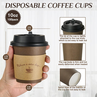 Multiple Size Brown Paper Coffee Cups Sets - Office & Party - LITOPAK - JOLLYCHEF