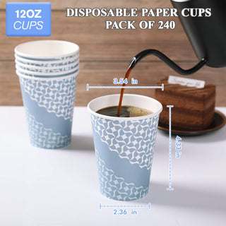 Multiple Sizes Blue Paper Coffee Cups - Hot Beverages & Office - MUCHII - JOLLYCHEF