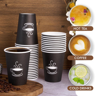 4oz Black Coffee Patterns Paper Dessert Cups - Cupcake & Party - TV TOPVALUE - JOLLYCHEF