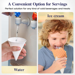 4.5 oz White Snow Cone Cups - Shaved Ice & Ice Cream - LITOPAK - JOLLYCHEF