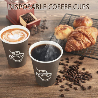Multiple Sizes Coffee Patterns Brown Paper Coffee Cups - Party & Coffee - LITOPAK - JOLLYCHEF