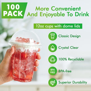 9oz/ 12oz Clear Parfait Cup with Dome Lids - Dessert&Drink - Lilymicky - JOLLYCHEF