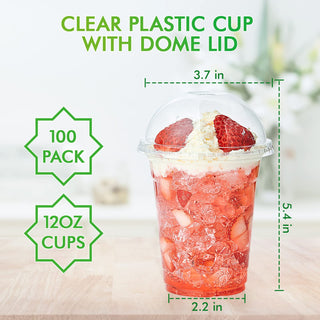 9oz/ 12oz Clear Parfait Cup with Dome Lids - Dessert&Drink - Lilymicky - JOLLYCHEF