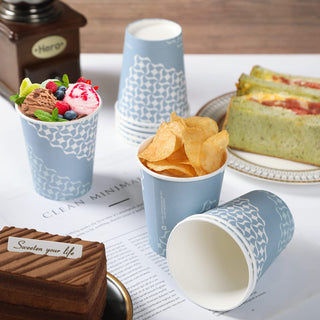 Multiple Sizes Blue Paper Coffee Cups - Hot Beverages & Office - MUCHII - JOLLYCHEF