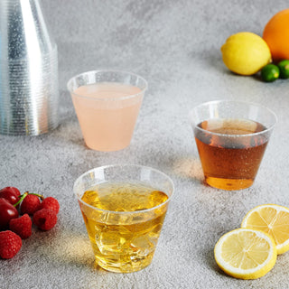 9oz Silver Glitter Wide Mouth PS Plastic Dessert Cups - Party & Wedding - FOCUSLINE - JOLLYCHEF