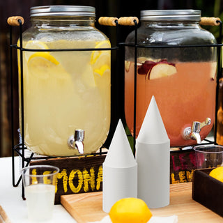 4.5 oz White Snow Cone Cups - Shaved Ice & Ice Cream - LITOPAK - JOLLYCHEF