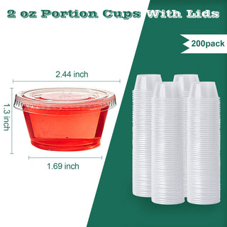 Multiple Sizes PET Plastic Portion Cups with Lids - Tasting Cup & snacks cups - Lilymicky - JOLLYCHEF