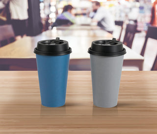 Multiple Size Blue, Gray Paper Coffee Cups Sets - Office & Cafe - LITOPAK - JOLLYCHEF