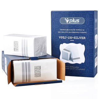 1 - Ply Blue Striped Pattern Disposable Hand Towels - Guestrooms & Restaurants – Vplus - JOLLYCHEF