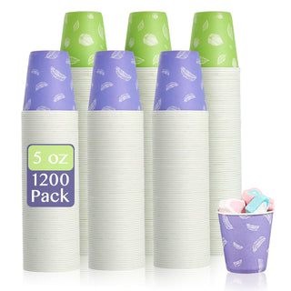5oz Purple & Green Versatile Paper Dessert Cups - Party & Home Use - LITOPAK - JOLLYCHEF