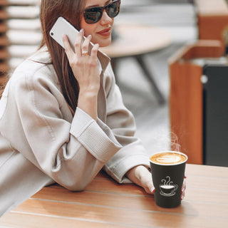 4oz Black Coffee Patterns Paper Dessert Cups - Cupcake & Party - TV TOPVALUE - JOLLYCHEF