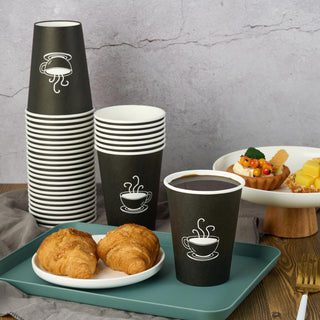 4oz Black Coffee Patterns Paper Dessert Cups - Cupcake & Party - TV TOPVALUE - JOLLYCHEF