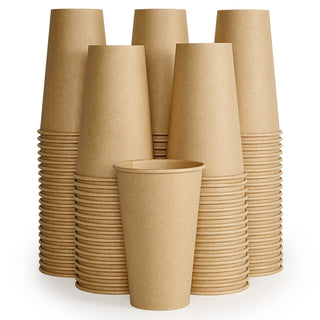 Multiple Size High End Brown Paper Coffee Cups - Diy Design & Office - LITOPAK - JOLLYCHEF