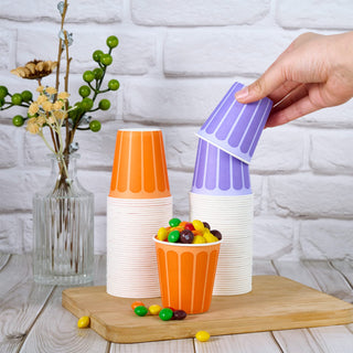 5oz Purple & Orange Paper Dessert Cups - Party & Picnic - LITOPAK - JOLLYCHEF
