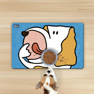 Artist - Designed Absorbent Non - Slip Pet Feeding Mat - Waterproof & Easy Clean Dog Food Mat - Home & Travel - Miyoky - JOLLYCHEF
