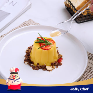 Clear Heavy Duty Disposable Plastic Flatware - Party & Wedding Use - Jolly Chef - JOLLYCHEF