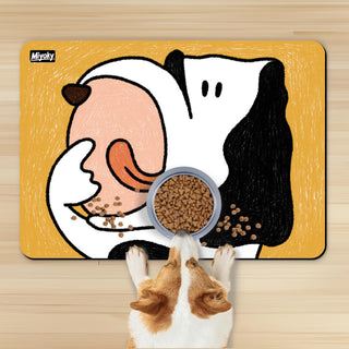 Artist - Designed Absorbent Non - Slip Pet Feeding Mat - Waterproof & Easy Clean Dog Food Mat - Home & Travel - Miyoky - JOLLYCHEF