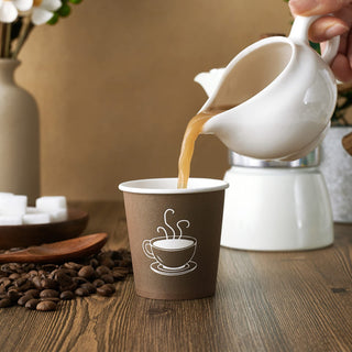 4oz Brown Coffee Patterns Paper Dessert Cups - Cupcake & Party - TV TOPVALUE - JOLLYCHEF