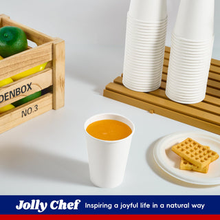 3oz/ 4oz/ 5oz Classic White Bathroom Cups - Bathroom & Mouthwash - Jolly Chef - JOLLYCHEF