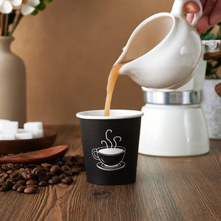 4oz Black Coffee Patterns Paper Dessert Cups - Cupcake & Party - TV TOPVALUE - JOLLYCHEF