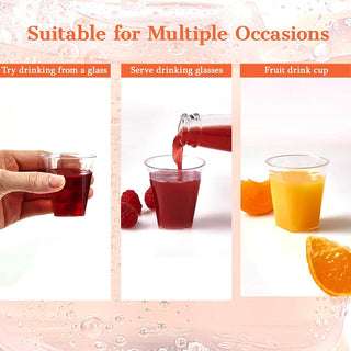 2oz Clear Heavy - duty Plastic Dessert Cups with Square Bottom - Weddings & Parties - Jolly Chef - JOLLYCHEF