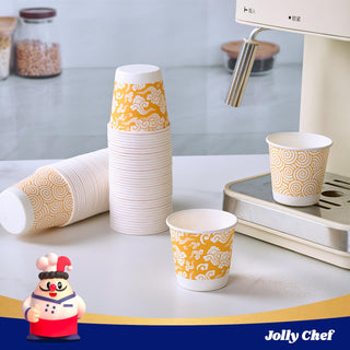 3oz Orange Cloud Pattern Paper Dessert Cups - Party & Picnic - Jolly Chef - JOLLYCHEF