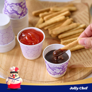 3oz Purple Cloud Pattern Paper Dessert Cups - Party & Picnic - Jolly Chef - JOLLYCHEF