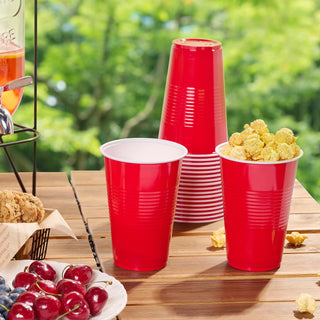 12oz/ 16oz Red Anti - Slip Plastic Beer Cups - Party & Game - Lilymicky - JOLLYCHEF