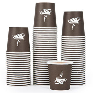 Multiple Sizes Coffee Patterns Brown Paper Coffee Cups - Party & Coffee - LITOPAK - JOLLYCHEF
