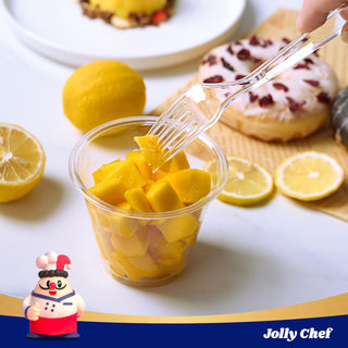 Clear Heavy Duty Disposable Plastic Flatware - Party & Wedding Use - Jolly Chef - JOLLYCHEF