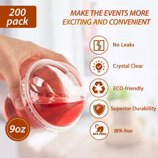 9oz/ 12oz Clear Parfait Cup with Dome Lids - Dessert&Drink - Lilymicky - JOLLYCHEF