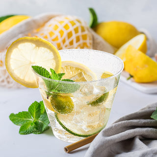 9oz Silver Glitter Wide Mouth PS Plastic Dessert Cups - Party & Wedding - FOCUSLINE - JOLLYCHEF