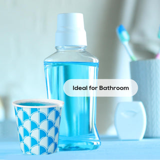 3oz Assorted Blue Pattern Bathroom Cups - Office & Party - JOLLY PARTY - JOLLYCHEF