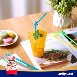 10.43 in Colorful Flexible Straws - Home Use & Juice Drinks - Jolly Chef - JOLLYCHEF