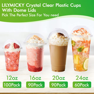 9oz/ 12oz Clear Parfait Cup with Dome Lids - Dessert&Drink - Lilymicky - JOLLYCHEF