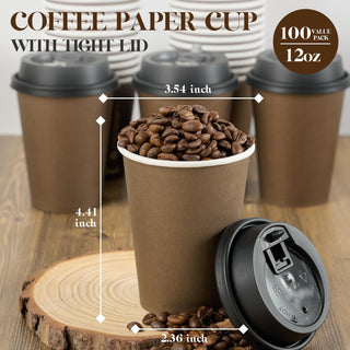 Multiple Size Brown Paper Coffee Cups Sets - Office & Party - LITOPAK - JOLLYCHEF